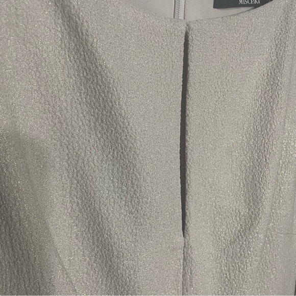 Badgley Mischka Champagne Gold Metallic Keyhole Sheath Dress size 0 NWT Party - Picture 5 of 11